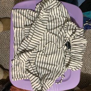 Striped crop hoodie